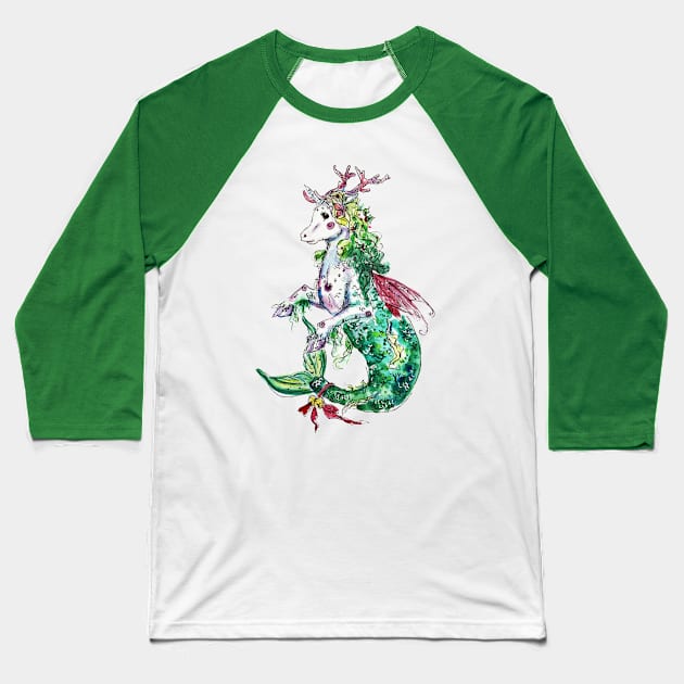 Mermaid Fairy Unicorn Baseball T-Shirt by aquabun